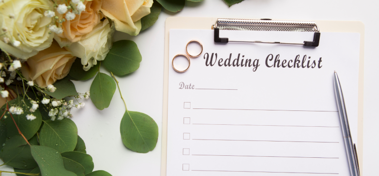 WEDDING PLANNING CHECKLIST FOR BLUE HARBOR RESORT WEBSITE HEADER