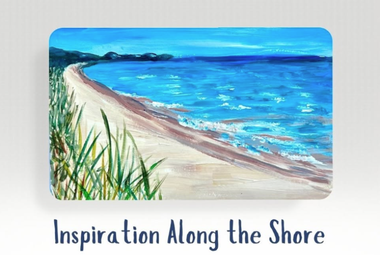 INSPIRATION ALONG THE SHORE PAINTING WORKSHOP WEBSITE SPECIALS GRAPHIC